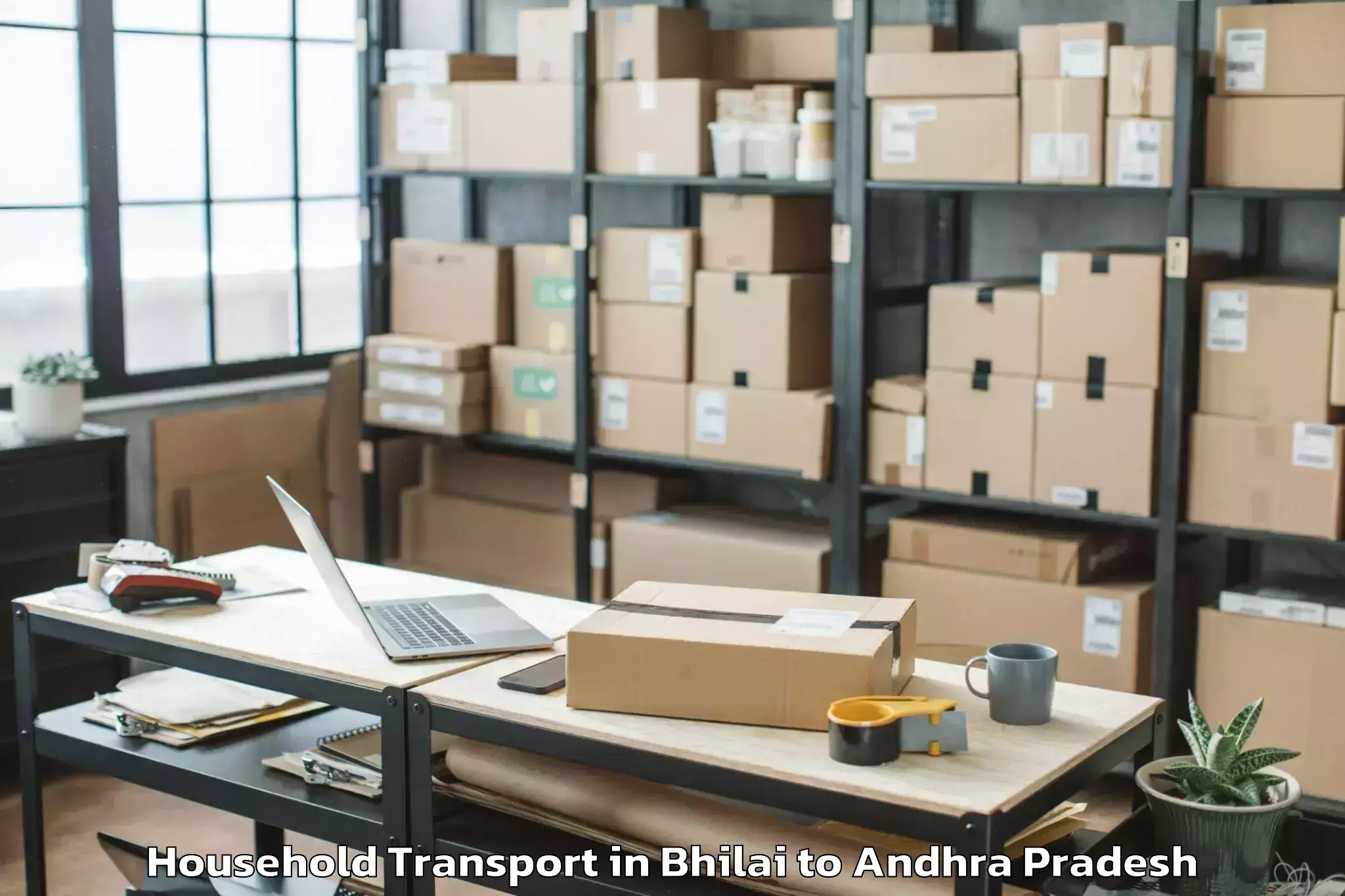 Professional Bhilai to Bhattiprolu Household Transport